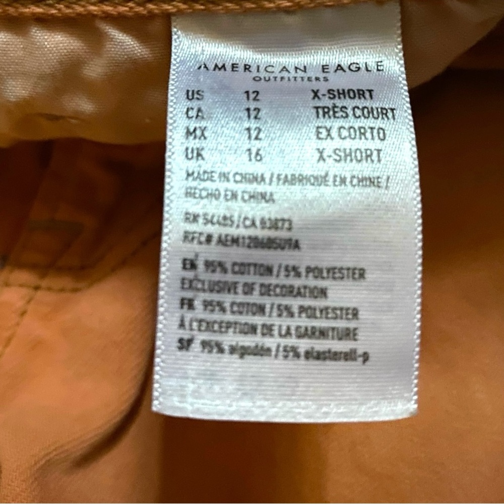 American Eagle Outfitters Orange Cropped Jeans - Picture 4 of 9